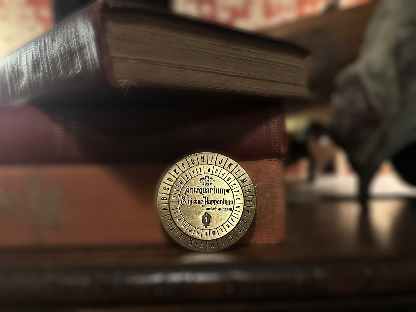 - the antiquarium of sinister happenings cipher pin - (SOLD OUT)