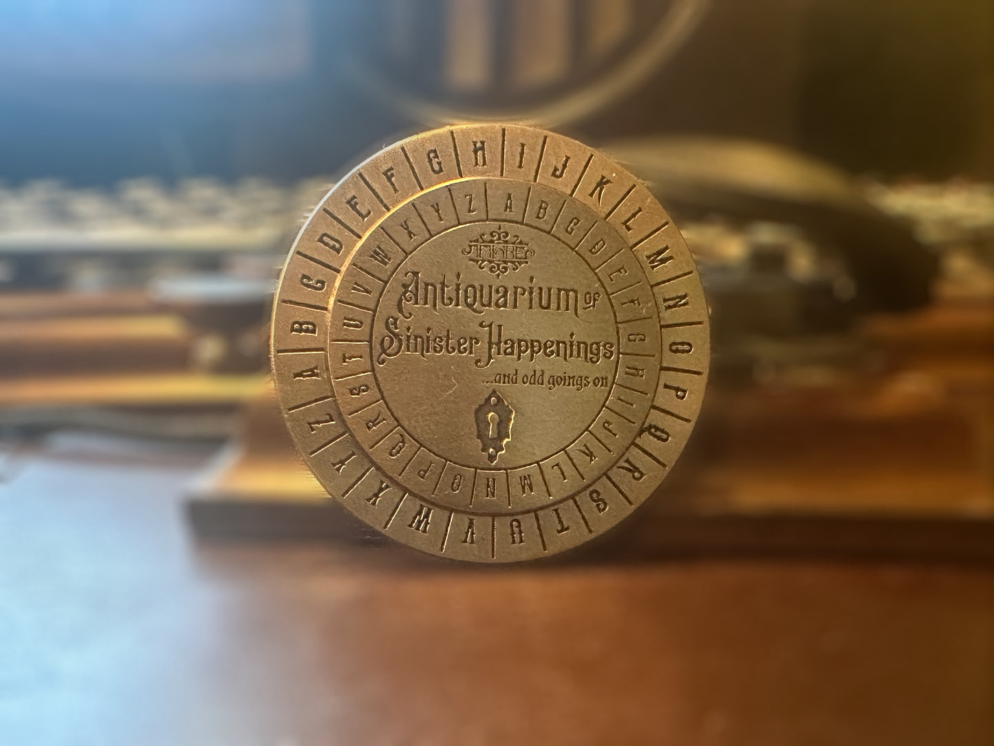 - the antiquarium of sinister happenings cipher pin - (SOLD OUT)